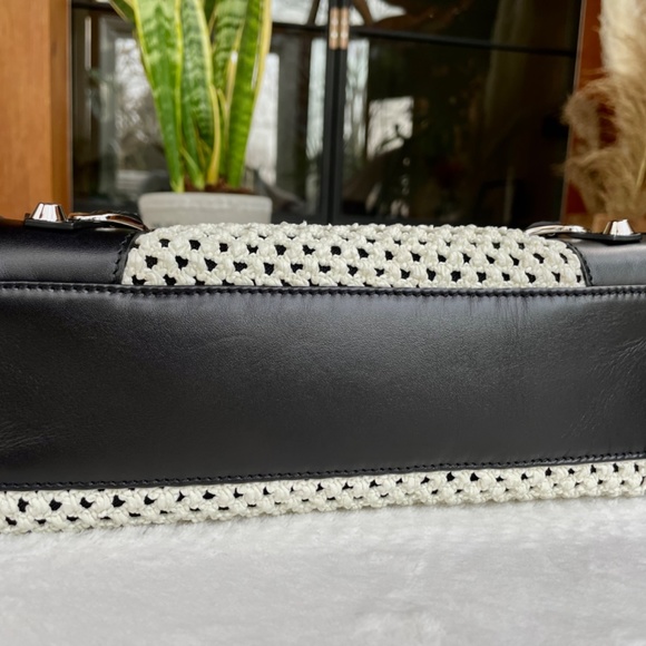 Balenciaga Weaving Classic Mini City in Black and White - Picture 4 of 14